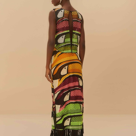 Farm Rio Multicolor Toucan Tree Crochet Skirt - Picture 8 of 9